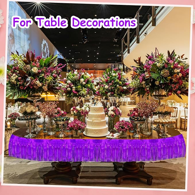 4 Pack 10 Feet Glitter Purple Parade Float Decorations - Image 6