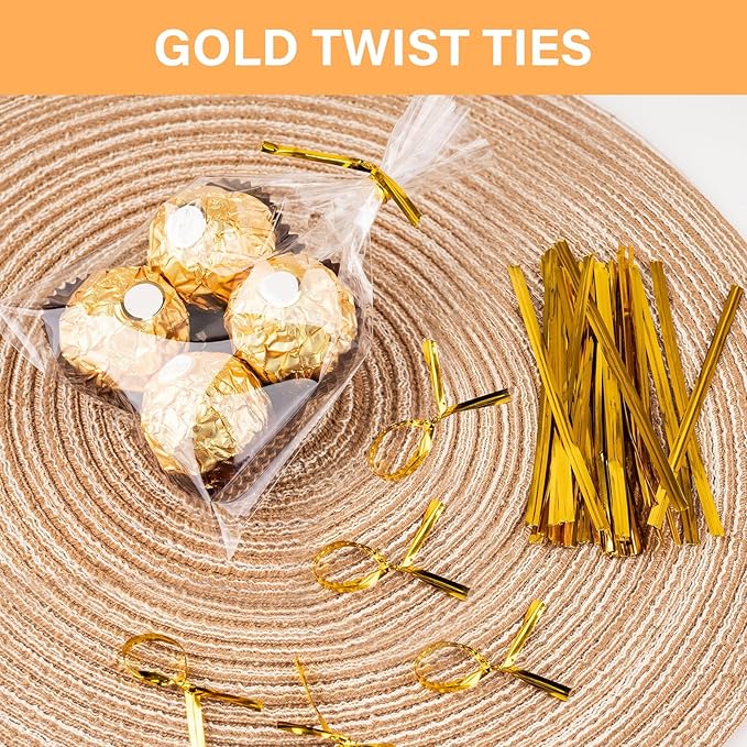 ZHEWTOEN Cellophane Bags, Small Gift Wrapping, Party Favors - Image 3