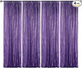 Sugargirl Purple Sequin Backdrop Curtain 4 Panels 2FTx8FT Glitter Purple by Sugargirl