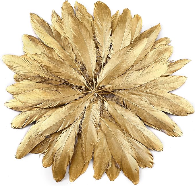 Larryhot Gold Goose Feathers for Crafts - Image 2