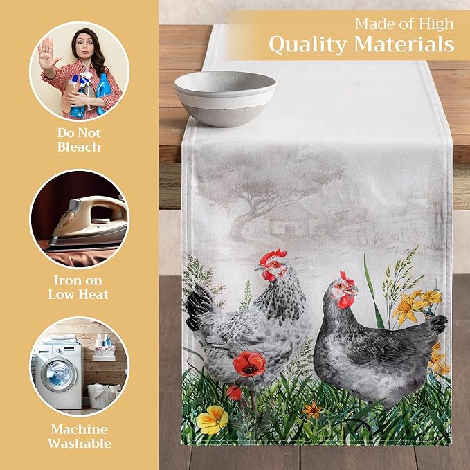 Maison d' Hermine Table Runner 100% Cotton Double Layer Table Runners 108 - Image 3