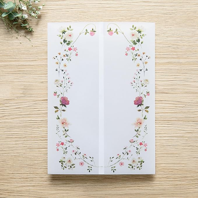 PONATIA 50PCS Vellum Jackets for 5x7 Invitation Cards- 135GSM Wild Flowers - Image 8