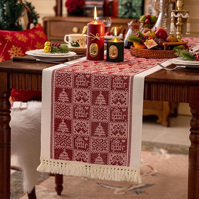Table Runners 48 Inches, Christmas Tree Table Runner by UWWGKK