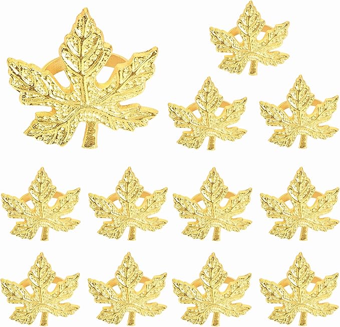 Elegant Handcrafted Leaf Napkin Rings by CLEENTABLE