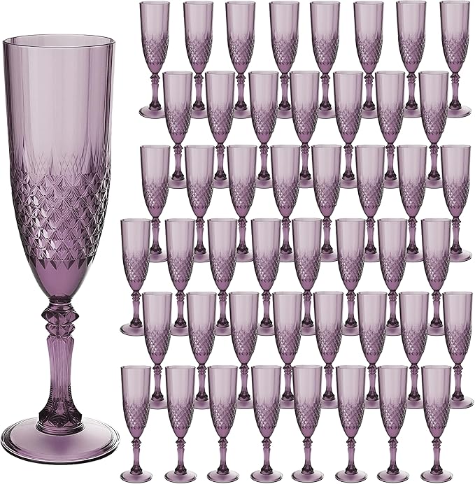 Plastic Champagne Flutes, for Halloween Weddings Bachelor Parties Toasting and by LEYIQUCHAMPAGNEWINEGLASSES