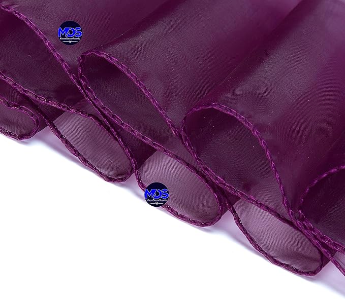 MDS Pack of 75 PCS Organza Chair Sashes Wider Dining Chair Bows Ribbon Tie Back - Image 5
