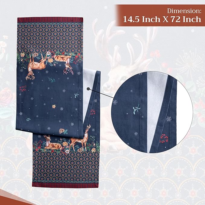 Maison d' Hermine Table Runner 100% Cotton Single Layer Table Runners 72 inches - Image 4