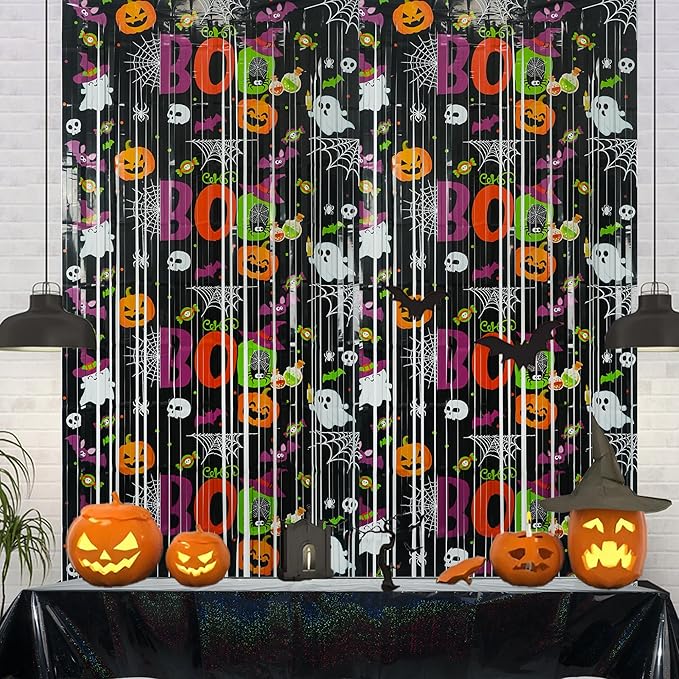 Boo Theme Streamers Party Backdrop - Image 4