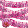 4 Pack Float Fringe Curtains, Metallic Foil Fringe Garland Shiny Tassel Foil by ILHSTY
