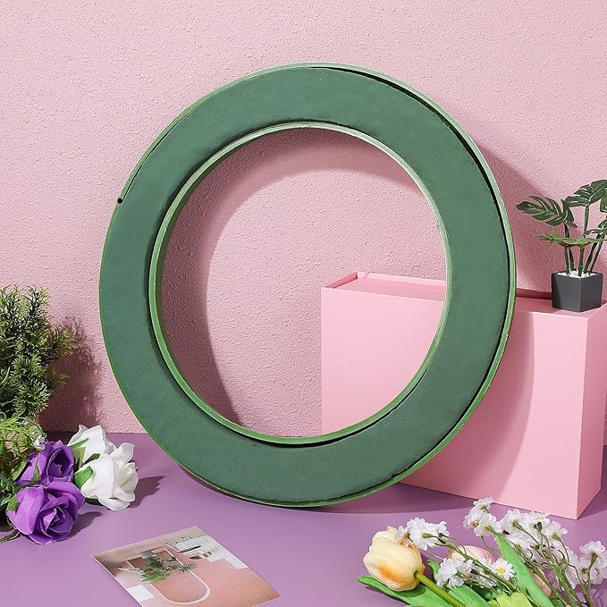 DOITOOL Flower Foam Ring with Suction Cup Car Flower Mud Green Wet Foam Blocks - Image 9
