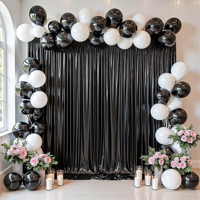 gogoparti 10x10FT Black Sequin Backdrop Curtain - Image 3