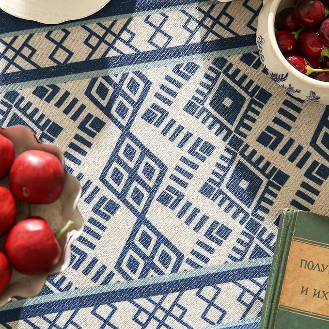Chinoiserie Blue Stripe Table Runner - Image 3