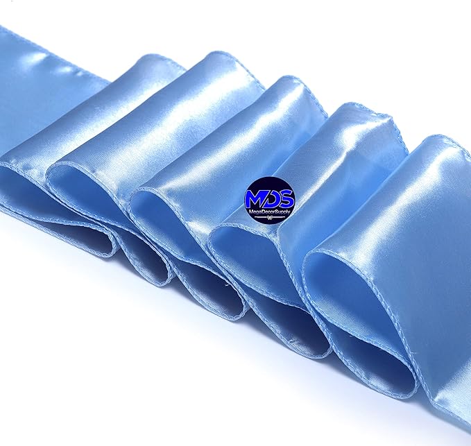 MDS Pack of 150 PCS Satin Chair Sashes Charmeuse Sateen Dining Chair Bows - Image 4