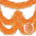 50 Feet Macaron Orange Christmas Tinsel Garland, Metallic Foil Twist Banner by LANTIANCHEN