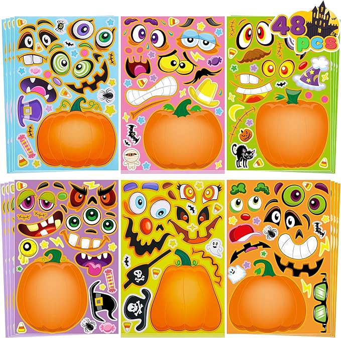 JOYIN 48 Pcs Halloween Pumpkin Stickers by JOYIN