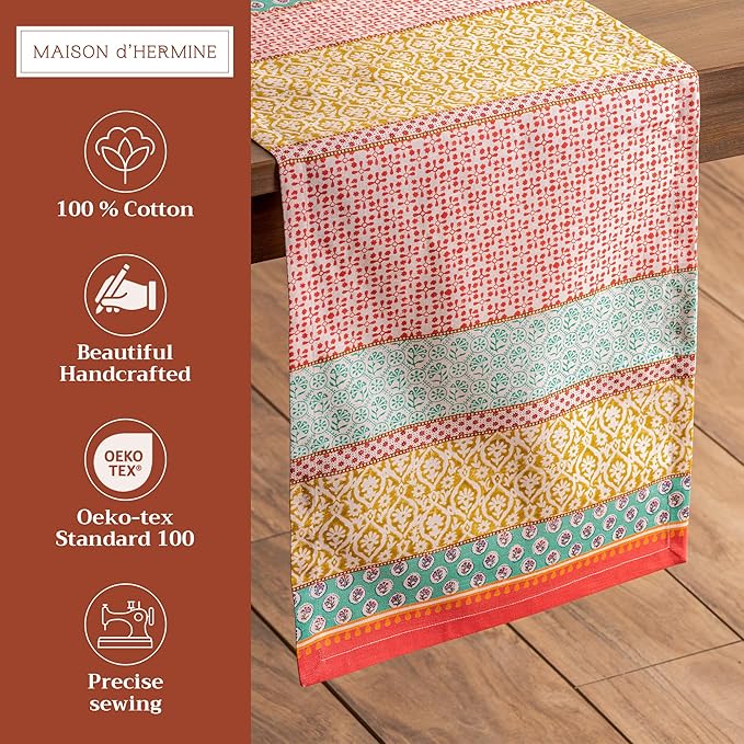 Maison d' Hermine Table runner 100% Cotton Single Layer Table Runners 108 - Image 2