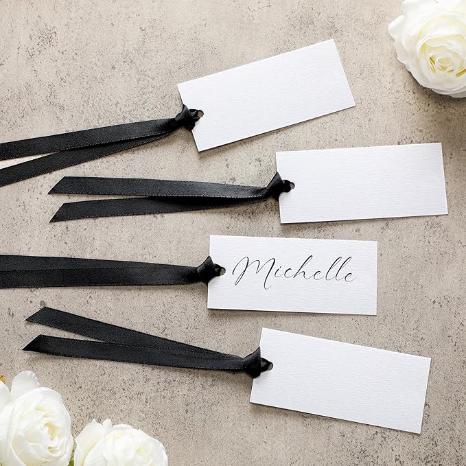 50 Pcs Name Place Cards for Table Setting Blank Wedding Place Cards by Humyoun