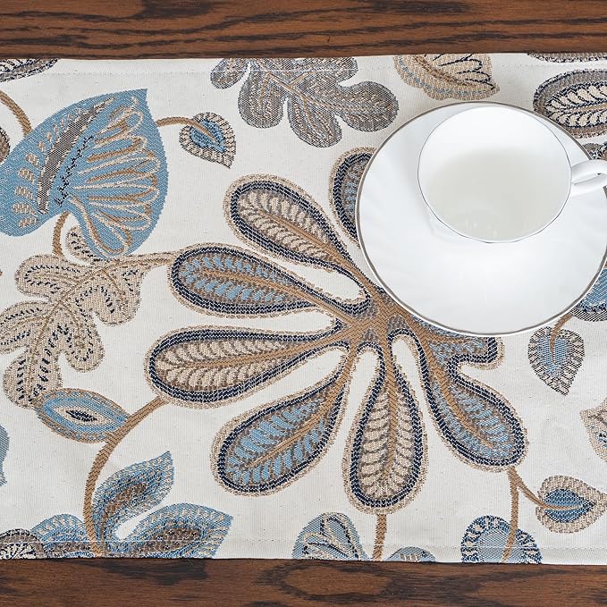 Mika Home Tropical Leaf Table Runner - Image 5
