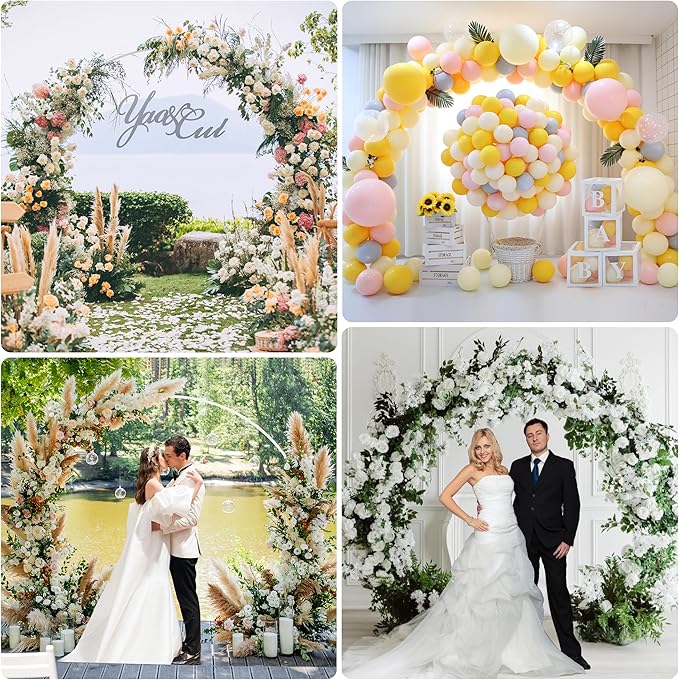 Wokceer Wedding Arch 7.2FT Round Backdrop Stand Metal Circle Backdrop Stand - Image 6