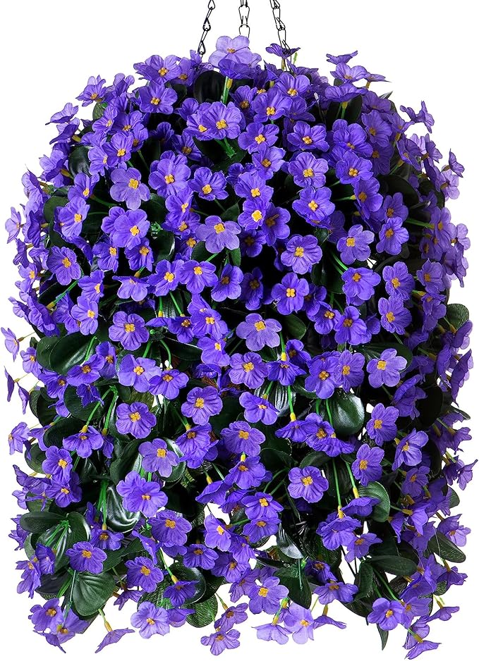 Artificial Fake Outdoor Hanging Flowers Plants Basket by HyeFloraartificialflowers