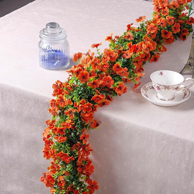 Artificial Flowers Garland Ivy, 4 Pack 5.9 FT Spring Summer Decor UV Resistant - Image 5