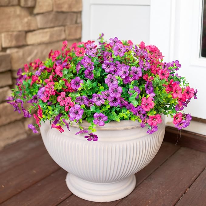 HyeFlora Artificial Flowers for Outdoor Indoor Garden Home Decoration, Faux - Image 7