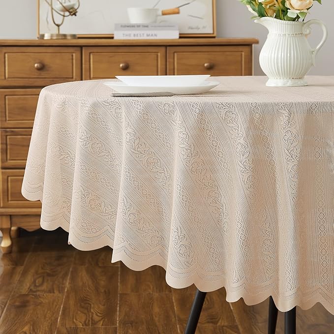 LinenZone Round Lace Tablecloth - Image 2