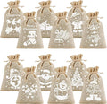 CCINEE 36pcs Christmas Burlap Bags, 4×6 Inch Drawstring Christmas Burlap Goody by CCINEE