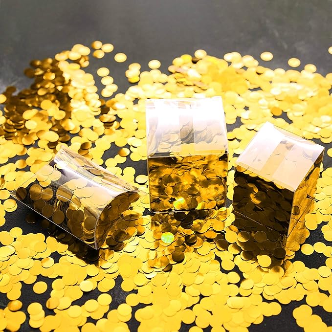 Gold Foil Mylar Round Confetti Circle Dot Graduation Wedding Table Scatter - Image 3