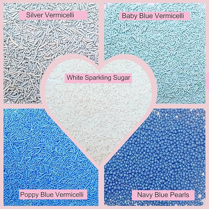 Confect Blue Sprinkles Mix – 5 Shades of Blue - Image 3