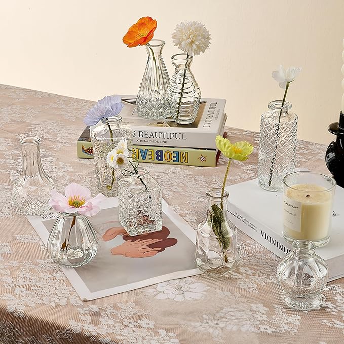 Glass Bud Vase Set of 40 Pcs Small Minimalist Vases - Image 4