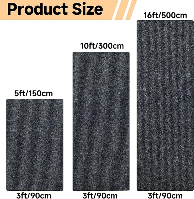 jxgzyy Runner Rugs 3 x 10 ft, Non Slip Entrance Doormat, 0.25” Thickness Indoor - Image 2