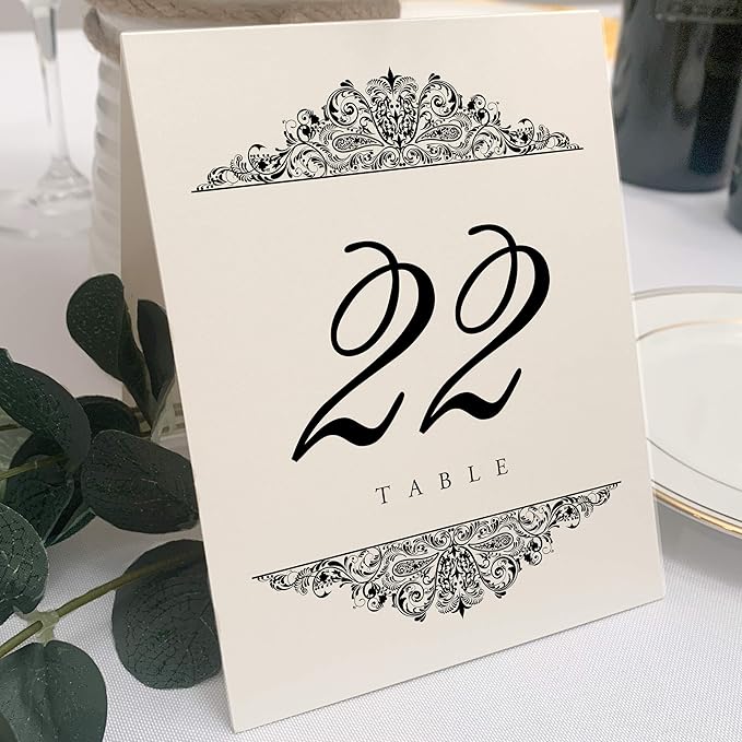 Paisley Wedding Table Numbers, Double Sided, Tent or Use in a Stand by DocumentsandDesigns