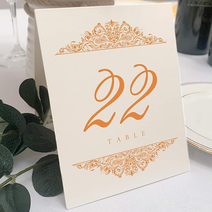 Paisley Wedding Table Numbers, Double Sided, Tent or Use in a Stand by DocumentsandDesigns