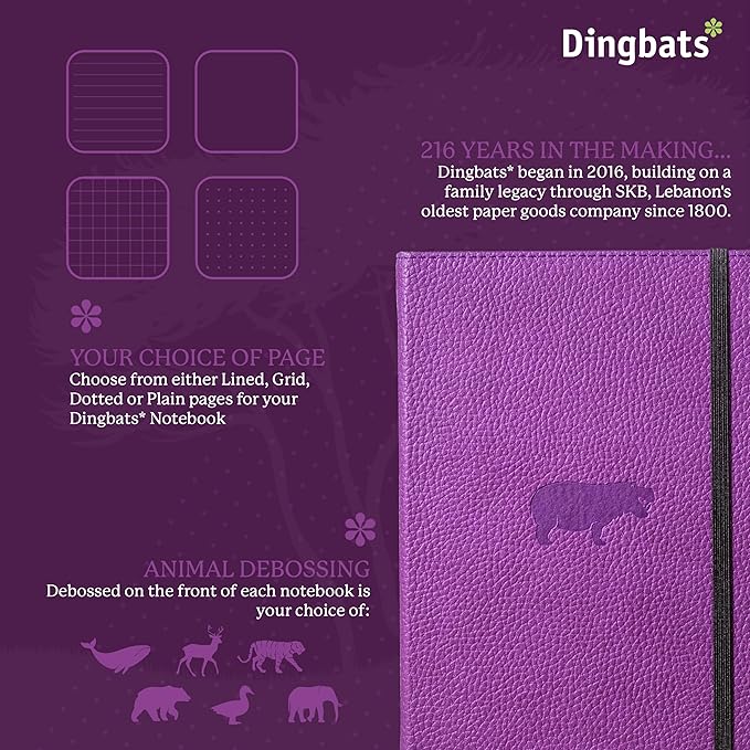 Dingbats* Wildlife Grid Writing Journal Notebook A5 - Image 2