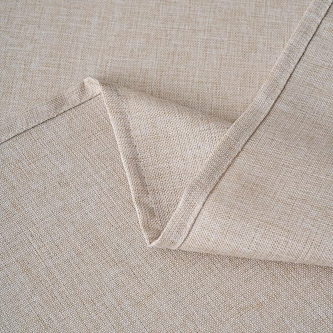 NLMUVW Linen Tablecloth Rectangle, Rustic Textured Table Cloth Water Resistant - Image 4
