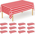 12Pack 54" x 108" Table Cloth Rectangle Table, Waterproof Plastic Table Cloth by QZYL