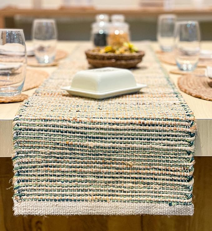 Chardin Home Natural Jute Table Runner 13x72 Inch – Vintage Boho Rustic Table - Image 8