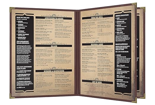 Goodsmart Pajco Style Restaurant Menu Covers – Pack of 10, Side-Loading Menu - Image 2