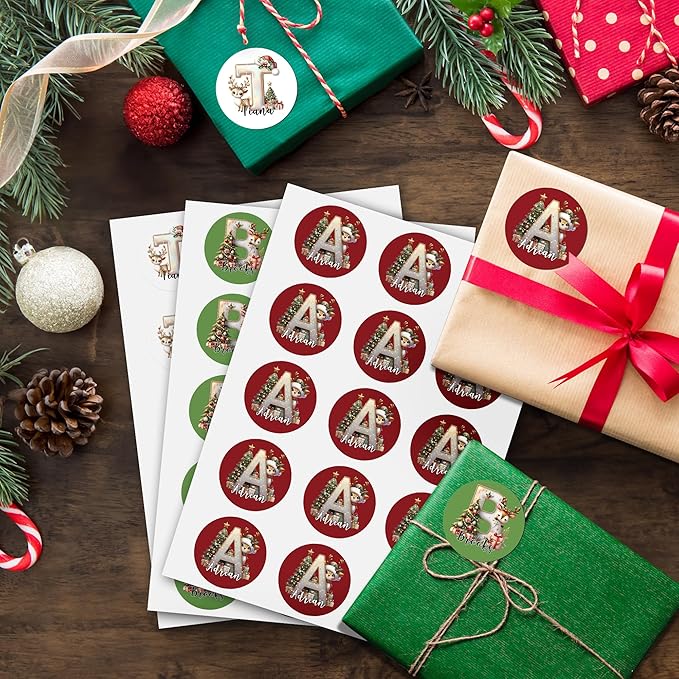 Personalized Christmas Stickers by calliemoment