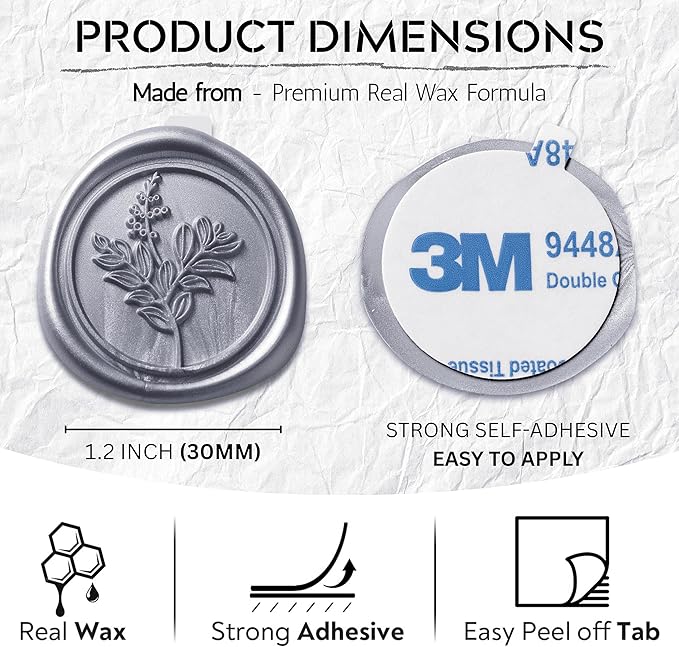 Wax Seal Stickers Premium Envelope Seal Stickers - Image 3
