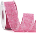 Ribbli Pink Burlap Valentine's Day Wired Ribbon, 1-1/2 Inch x 10 Yard, Easter by Ribbli