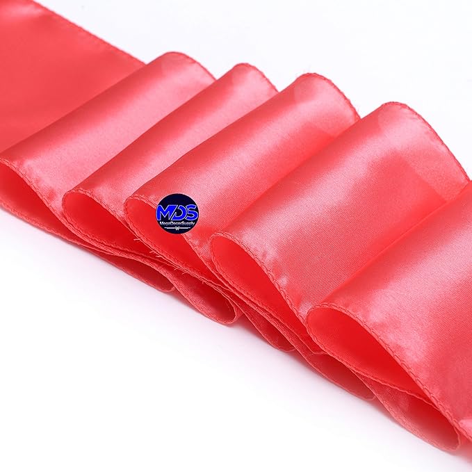 MDS Pack of 10 PCS Satin Chair Sashes Charmeuse Sateen Dining Chair Bows Ribbon - Image 4
