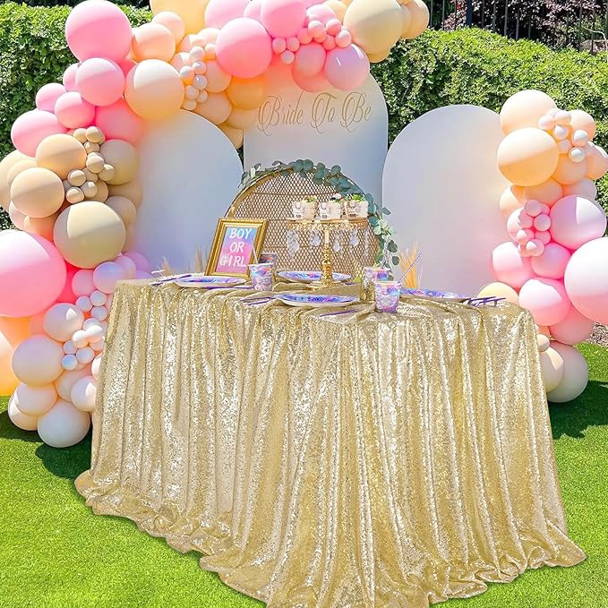 QueenDream Party Tablecloth Light Gold - Image 7