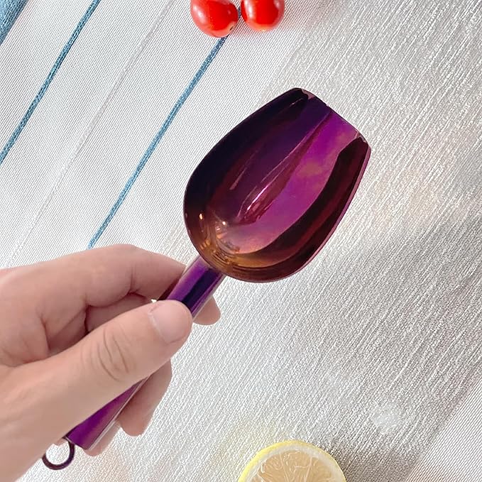 Metal Ice Scoop 3 Oz, Small Stainless Steel Ice scooper - Image 3