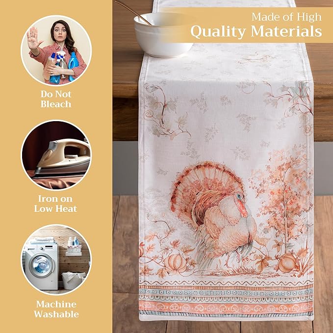 Maison d' Hermine Table Runner 100% Cotton Double Layer Table Runners 108 - Image 3