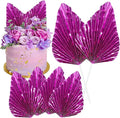 Gyufise 6Pcs Paper Palm Fan Cake Toppers Palm Spear Leaves Fan Cupcake Toppers by Gyufise