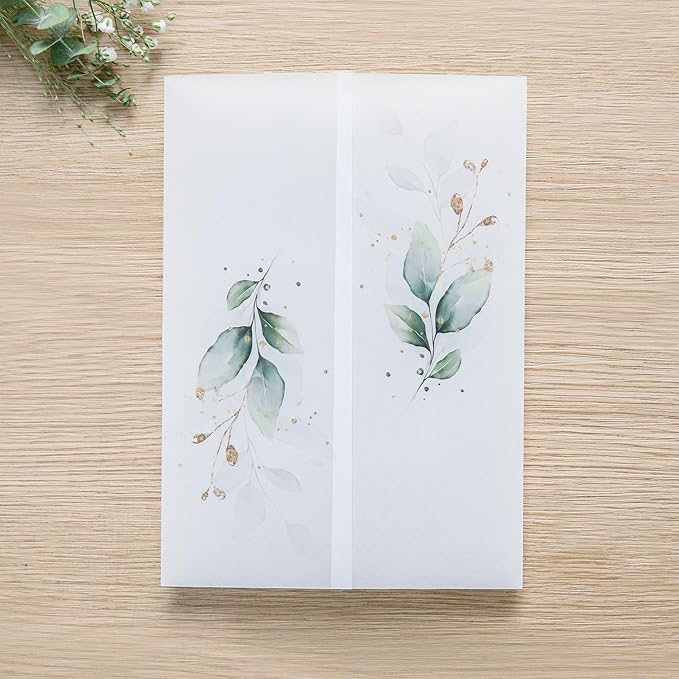 PONATIA 50PCS Vellum Jackets for 5x7 Invitation Cards - Image 9