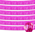 6 Pack 10 Feet Rose Red Foil Fringe Garland Metallic Tinsel Streamers Banner by Ferwzsr