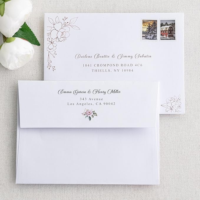 PONATIA 50 PCS 5x7 Envelopes, Self- Adhesive White A7 Envelopes - Image 6